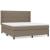Pat box spring cu saltea, gri taupe, 160x200 cm material textil GartenMobel Dekor