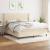 Pat box spring cu saltea, crem, 160x200 cm, material textil GartenMobel Dekor