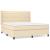Pat box spring cu saltea, crem, 160x200 cm, material textil GartenMobel Dekor