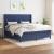 Pat continental cu saltea, albastru, 160x200cm, material textil GartenMobel Dekor