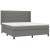 Pat box spring cu saltea, gri închis, 180x200 cm, textil GartenMobel Dekor
