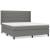 Pat box spring cu saltea, gri închis, 180x200 cm, textil GartenMobel Dekor