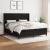 Pat box spring cu saltea, negru, 180x200 cm, catifea GartenMobel Dekor