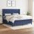 Pat box spring cu saltea, albastru, 180x200 cm, material textil GartenMobel Dekor