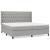 Pat box spring cu saltea, gri deschis, 200x200 cm, textil GartenMobel Dekor