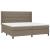 Pat box spring cu saltea, gri taupe, 200x200 cm, textil GartenMobel Dekor