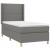 Pat box spring cu saltea, gri închis, 80x200 cm, textil GartenMobel Dekor
