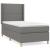 Pat box spring cu saltea, gri închis, 80x200 cm, textil GartenMobel Dekor
