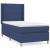 Pat box spring cu saltea, albastru, 90x190 cm, textil GartenMobel Dekor