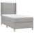 Pat box spring cu saltea, gri deschis, 90x200 cm, textil GartenMobel Dekor