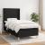 Pat box spring cu saltea, negru, 90x200 cm, textil GartenMobel Dekor
