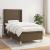 Pat box spring cu saltea, maro închis, 90x200 cm, textil GartenMobel Dekor