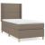 Pat box spring cu saltea, gri taupe, 100x200 cm, textil GartenMobel Dekor