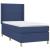 Pat box spring cu saltea, albastru, 100x200 cm, textil GartenMobel Dekor