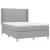 Pat box spring cu saltea, gri deschis, 140x190 cm, textil GartenMobel Dekor
