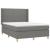 Pat box spring cu saltea, gri închis, 140x200 cm, textil GartenMobel Dekor