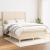 Pat continental cu saltea, crem, 140x200 cm, material textil GartenMobel Dekor