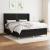 Pat box spring cu saltea, negru, 160x200 cm, textil GartenMobel Dekor