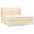 Pat continental cu saltea, crem, 180x200 cm, textil GartenMobel Dekor