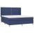 Pat box spring cu saltea, albastru, 180x200 cm, material textil GartenMobel Dekor
