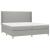 Pat box spring cu saltea, gri deschis, 200x200 cm, textil GartenMobel Dekor