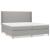 Pat box spring cu saltea, gri deschis, 200x200 cm, textil GartenMobel Dekor