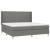Pat box spring cu saltea, gri închis, 200x200 cm, textil GartenMobel Dekor