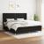 Pat box spring cu saltea, negru, 200x200 cm, textil GartenMobel Dekor