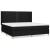 Pat box spring cu saltea, negru, 200x200 cm, textil GartenMobel Dekor