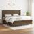 Pat box spring cu saltea, maro închis, 200x200 cm, textil GartenMobel Dekor