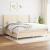 Pat box spring cu saltea, crem, 200x200 cm, textil GartenMobel Dekor
