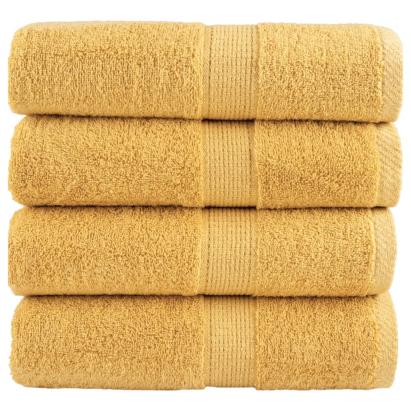Prosoape oaspeți premium SOLUND, 4 buc. auriu 30x50cm 600gsm GartenMobel Dekor