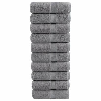 Prosoape oaspeți premium SOLUND, 10 buc. gri 30x50cm 600gsm GartenMobel Dekor