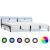 Cadru de pat cu LED, alb, 180 x 200 cm, piele artificială GartenMobel Dekor