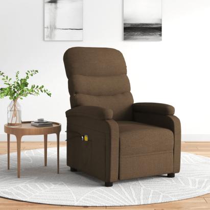 Fotoliu de masaj electric, maro, material textil GartenMobel Dekor