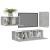Set de dulapuri TV, 4 piese, gri beton, lemn prelucrat GartenMobel Dekor