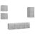 Set de dulapuri TV, 5 piese, gri beton, lemn prelucrat GartenMobel Dekor