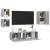 Set de dulapuri TV, 5 piese, gri beton, lemn prelucrat GartenMobel Dekor