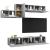 Set de dulapuri TV, 7 piese, gri beton, lemn prelucrat GartenMobel Dekor