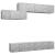 Set de dulapuri TV, 7 piese, gri beton, lemn prelucrat GartenMobel Dekor