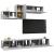 Set de dulapuri TV, 6 piese, gri beton, lemn prelucrat GartenMobel Dekor