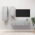 Set de dulapuri TV, 4 piese, gri beton, lemn prelucrat GartenMobel Dekor