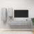 Set de dulapuri TV, 4 piese, gri beton, lemn prelucrat GartenMobel Dekor