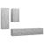 Set de dulapuri TV, 4 piese, gri beton, lemn prelucrat GartenMobel Dekor