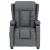 Fotoliu rabatabil electric, gri, piele ecologică GartenMobel Dekor
