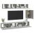 Set dulap TV, 6 piese, gri beton, lemn prelucrat GartenMobel Dekor