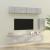 Set dulap TV, 6 piese, gri beton, lemn prelucrat GartenMobel Dekor