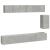 Set dulap TV, 6 piese, gri beton, lemn prelucrat GartenMobel Dekor