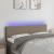 Tăblie de pat cu LED, gri taupe, 144x5x78/88 cm, textil GartenMobel Dekor