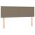 Tăblie de pat cu LED, gri taupe, 144x5x78/88 cm, textil GartenMobel Dekor